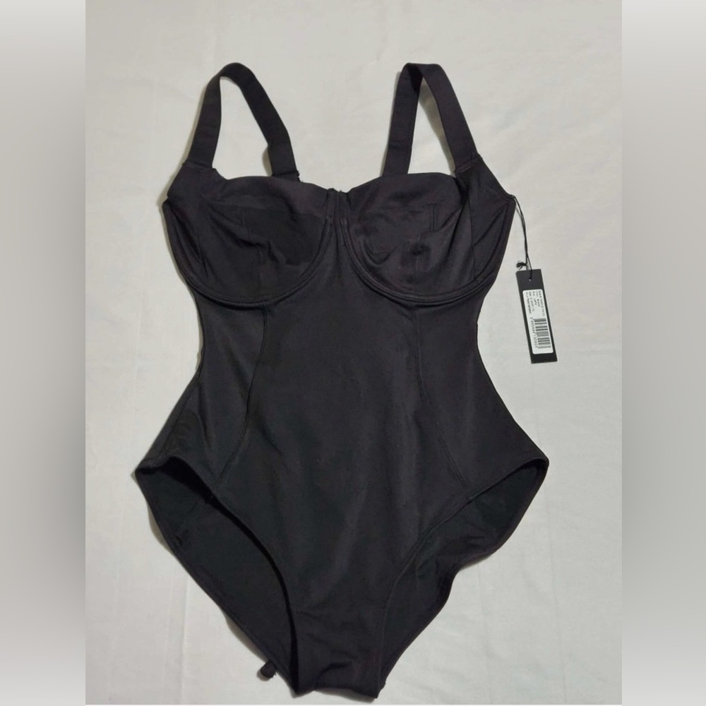 NWT TA3 Black One-Piece Swimsuit with Underwire